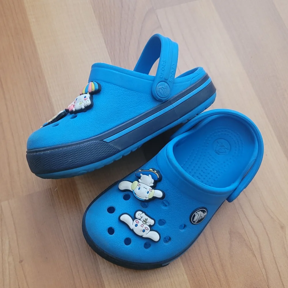 Crocs Classic Clog Childs Size 8-9 Blue Beach Walking Outdoor Slip On Sandals